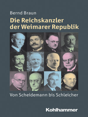 cover image of Die Reichskanzler der Weimarer Republik